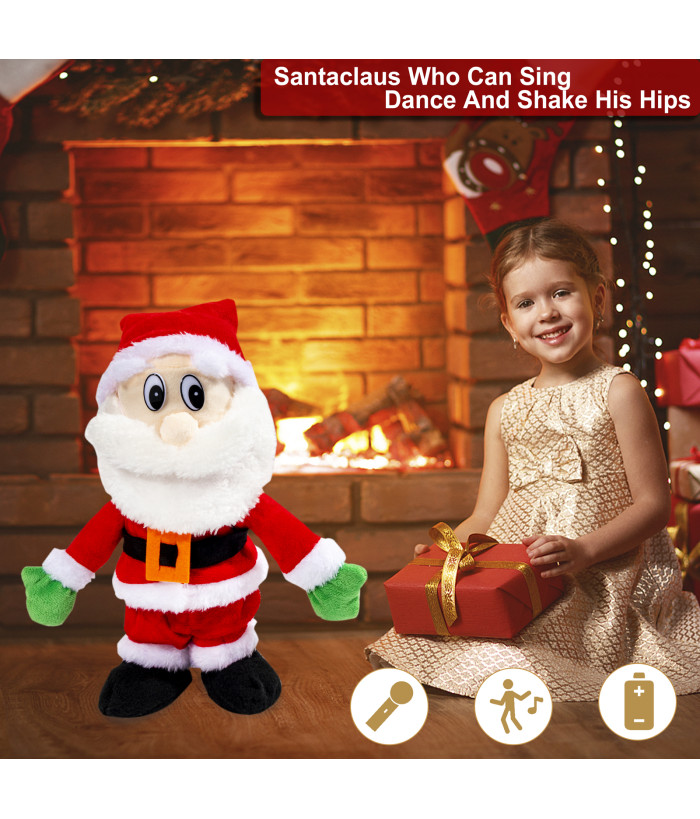 ジャンク　電動　80cm サンタクロース Amazon.com: Gfilay Dancing Santa Claus,Animated Christmas Singing